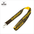 Custom Ribbon Woven &amp; Silk-Screen Printing Lanyard in Doppelschicht